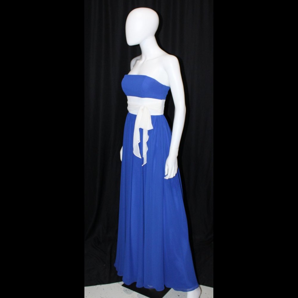 Alfred Angelo Strapless Royal Blue Prom Dress